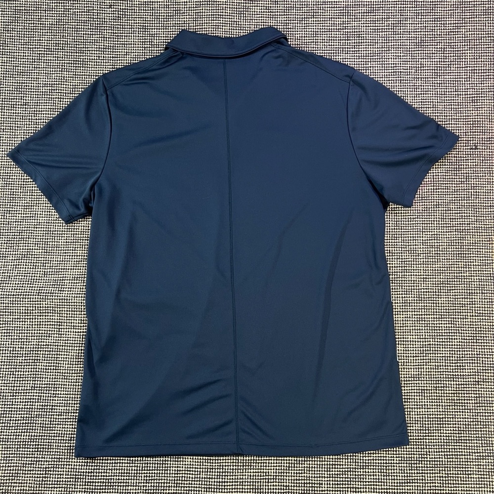 Nike Golf Polo Shirt Dry-fit  Standard Fit Size X-large Blue White Stripe Preppy - Picture 5 of 5
